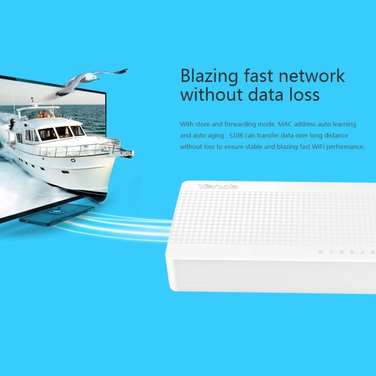 Tenda S108 8 Ports 10 / 100Mbps Fast Ethernet Network Switch LAN HUB, Tenda SG108 8 Ports White Tenda S108 8 Ports 10 / 100Mbps Fast Ethernet Network Switch LAN HUB, Tenda SG108 8 Ports White